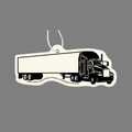Paper Air Freshener - Semi Truck (3/4 View-Right) Tag W/ Tab